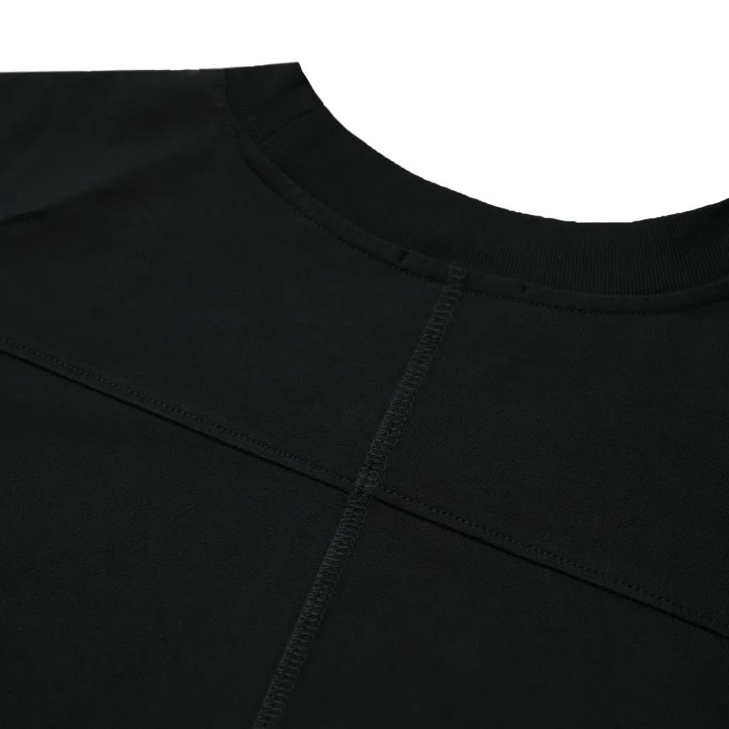 Ảnh Áo Thun Tay Dài DAPPERANDMORE Exclusive Long Sleeve 100% Cotton 250GSM Phối Line Rã May - Black 4