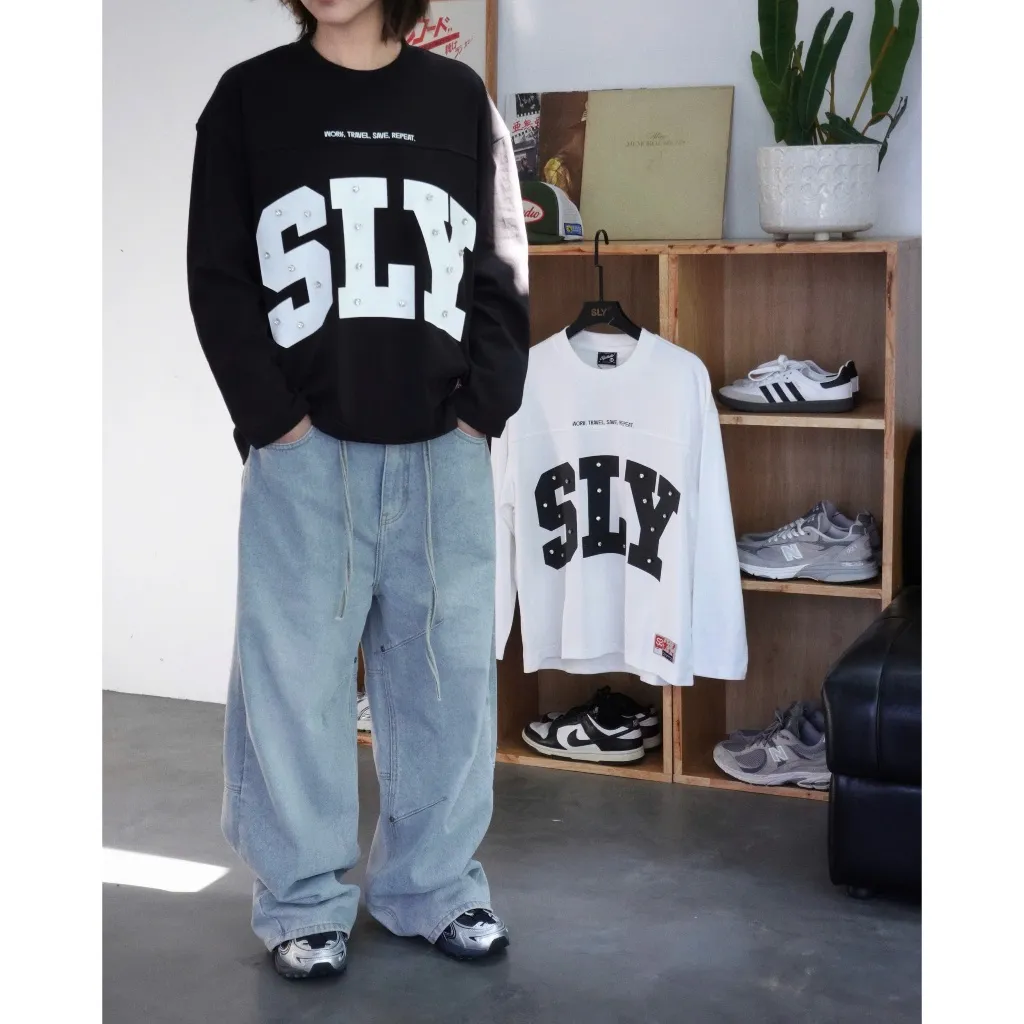 Ảnh Áo thun tay dài SLY Twinkle - Black White 2