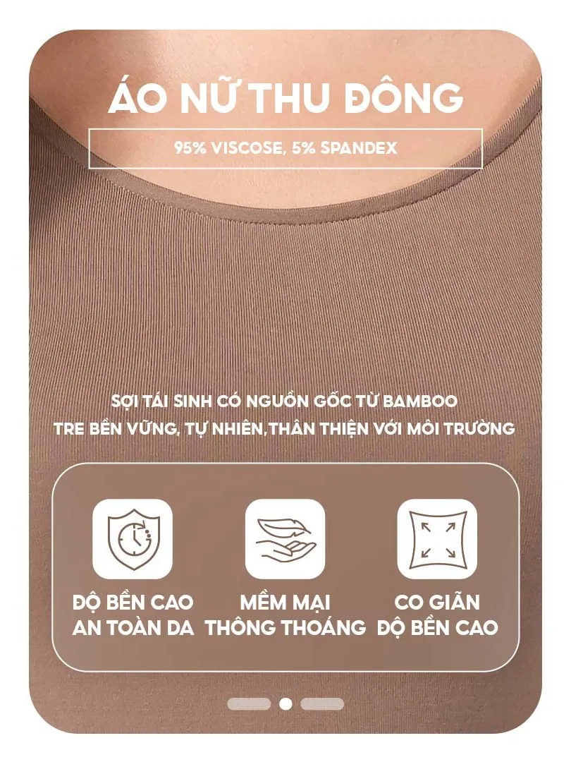 Ảnh Áo thun tay dài YODY cổ rộng vải viscose mềm mại, thông thoáng, an toàn cho da ATN7025 2