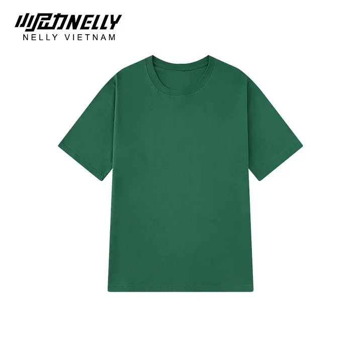 Ảnh Áo thun tay lỡ Unisex Nam Nữ NELLY cotton trơn 3