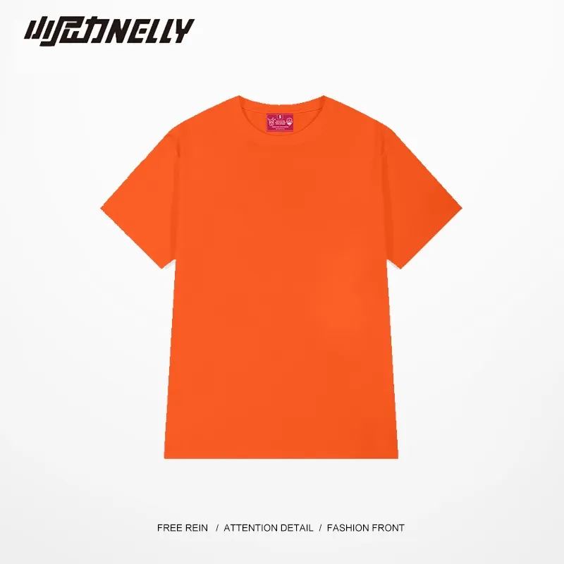 Ảnh Áo thun tay lỡ Unisex Nam Nữ NELLY cotton trơn 4