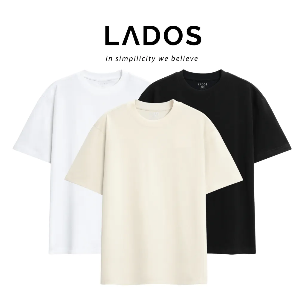 Ảnh Áo Thun Tee cổ tròn 100% cotton 250gsm Unisex Lados-19144 chất dày dặn, thấm hút, phong cách trẻ trung 1