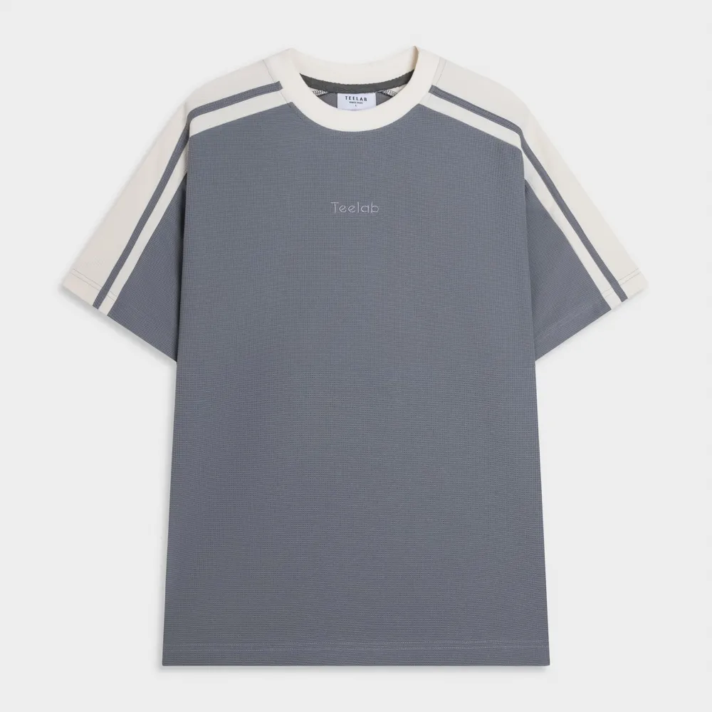 Ảnh Áo Thun Teelab Sporty Side-Line Tshirt Vải Waffle Unisex Form Oversize Local Brand TS257 4