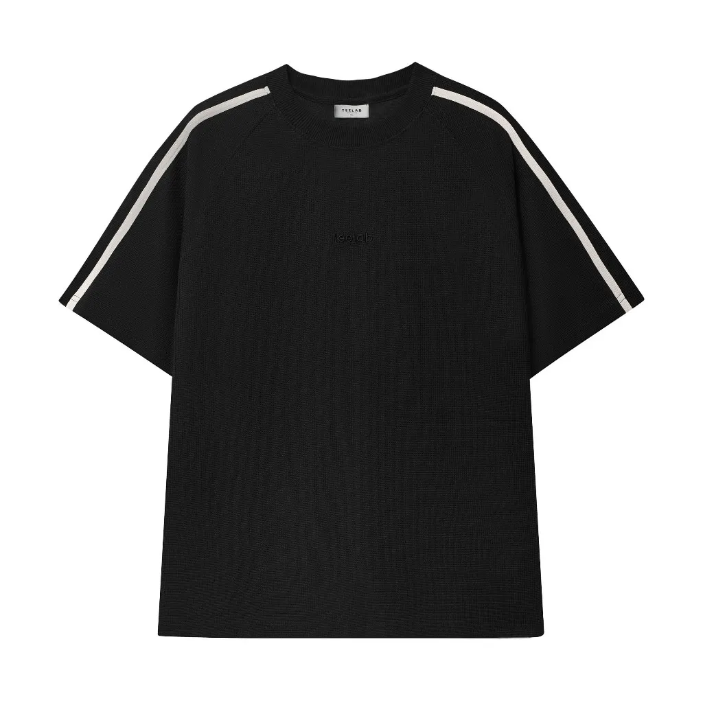 Ảnh Áo Thun Teelab Stripe Lines Shoulder Tshirt Unisex Form Oversize Local Brand TS166 2