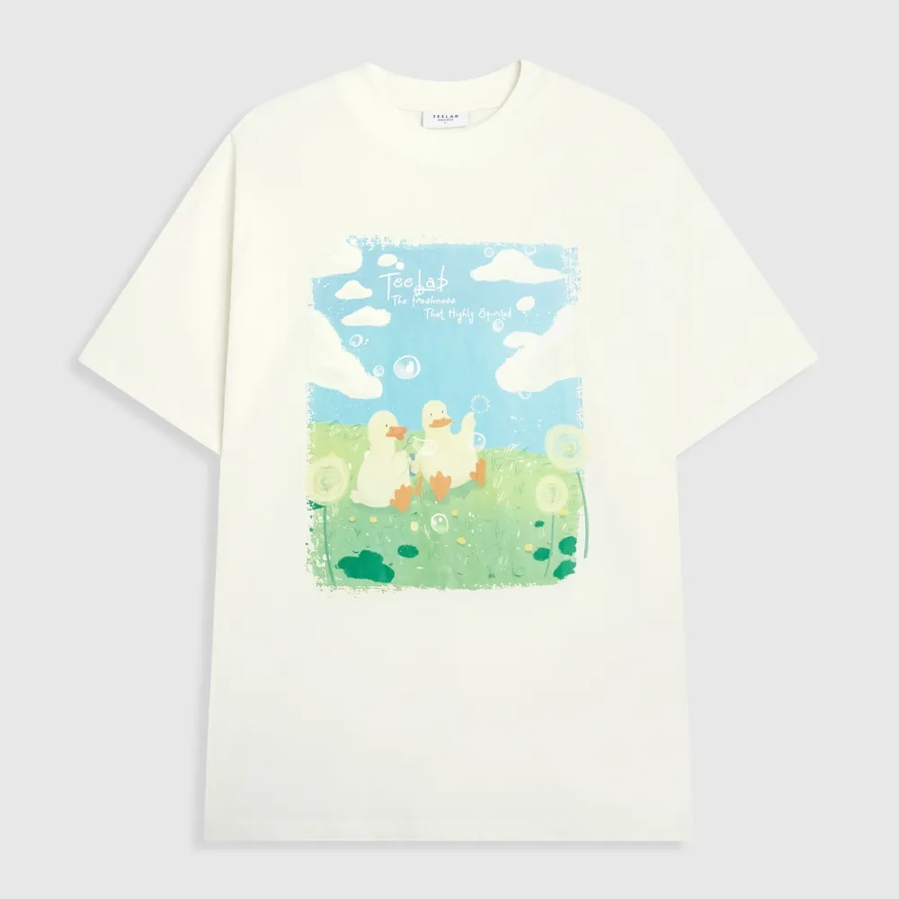 Ảnh Áo Thun Teelab Summer Fresh Cotton 100% Unisex Form Oversize Local Brand TS282 2