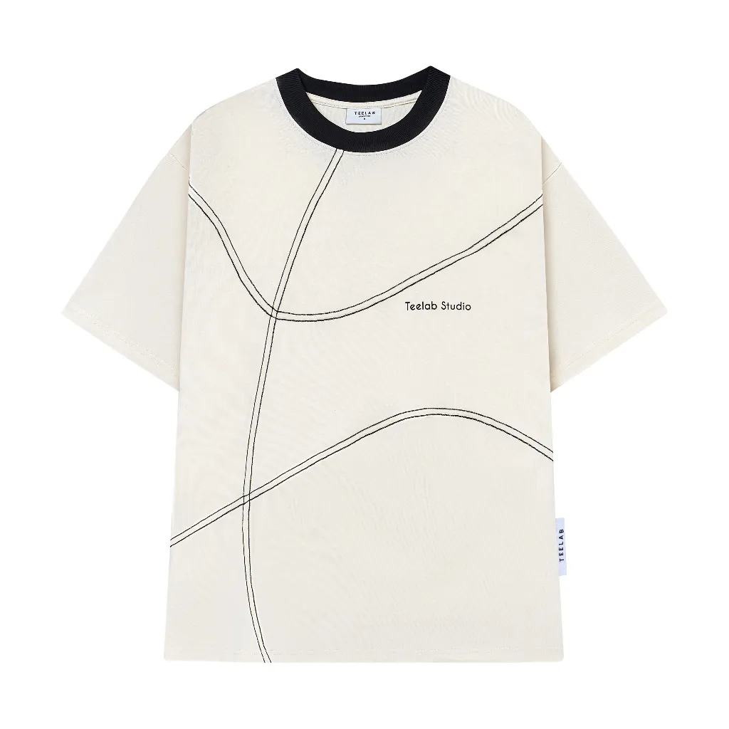 Ảnh Áo Thun Teelab Wavy Line T-Shirt Unisex Form Oversize Local Brand TS198 4
