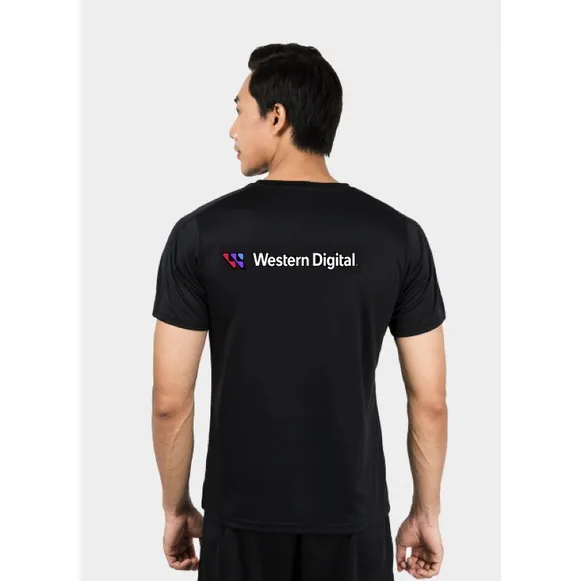 Ảnh Áo thun thể thao nam năng động co dãn thoáng khí Promax màu đen logo Western Digital 4