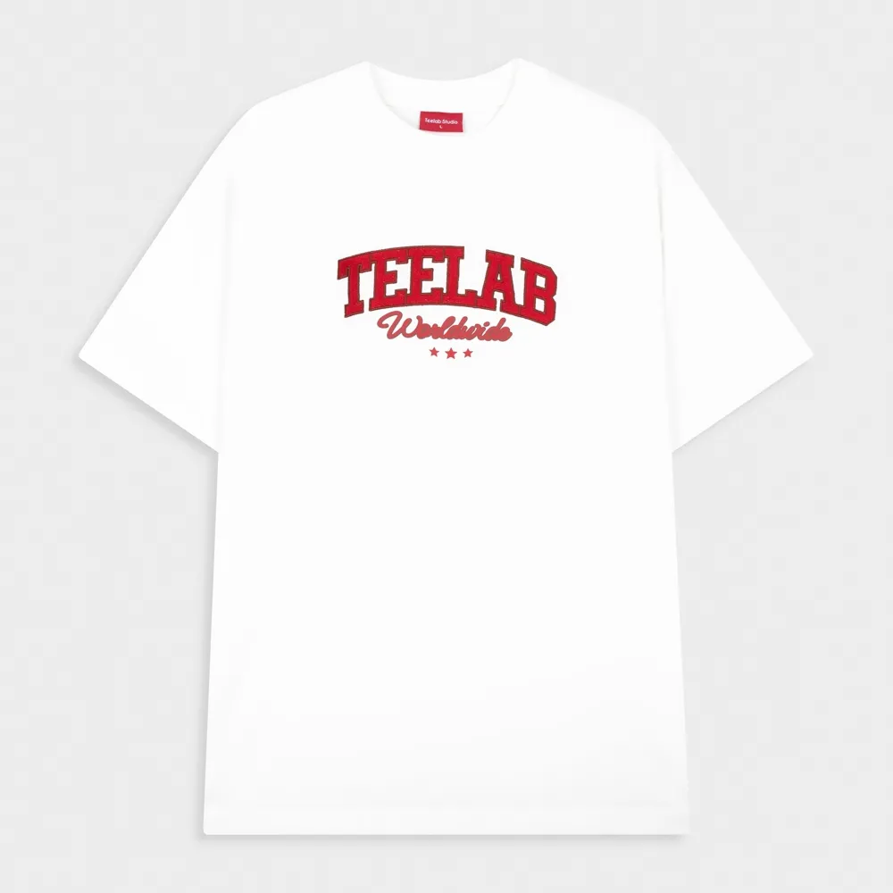 Ảnh Áo Thun Thêu Teelab Basic Logo Form Rộng 8 Màu Hot Trend Unisex Local Brand TS324 2