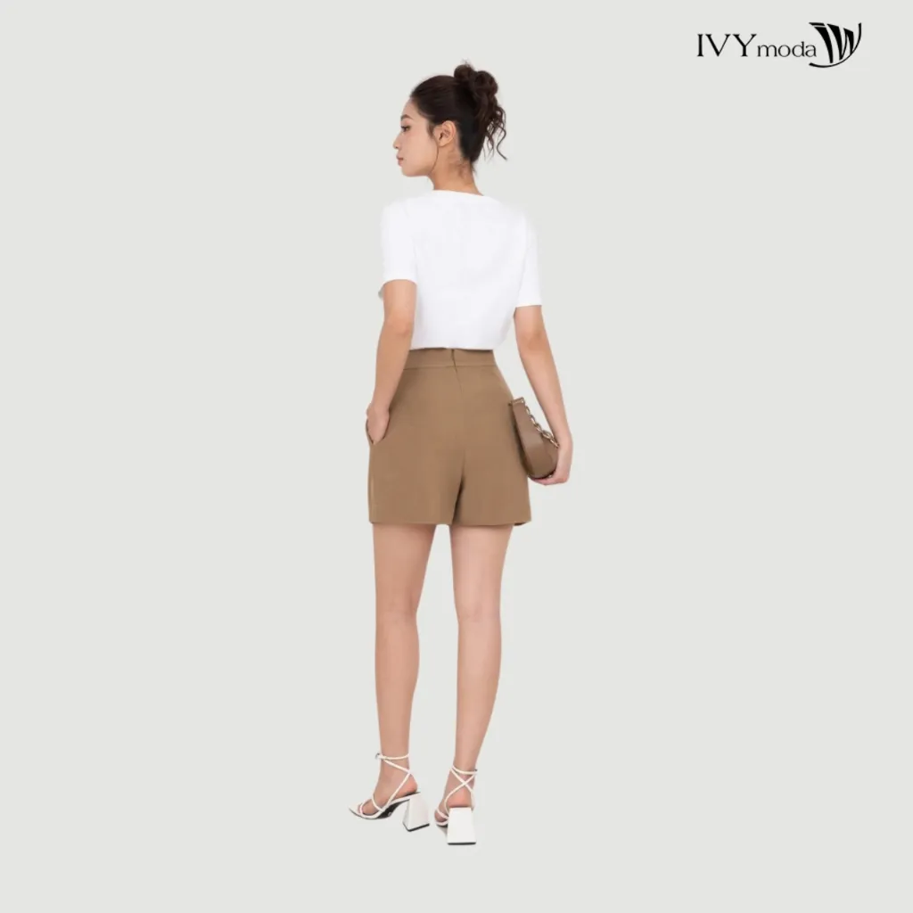 Ảnh Áo thun trắng in chữ, Áo thun nữ dáng suông basic dạo phố IVY moda MS 57T0268 4