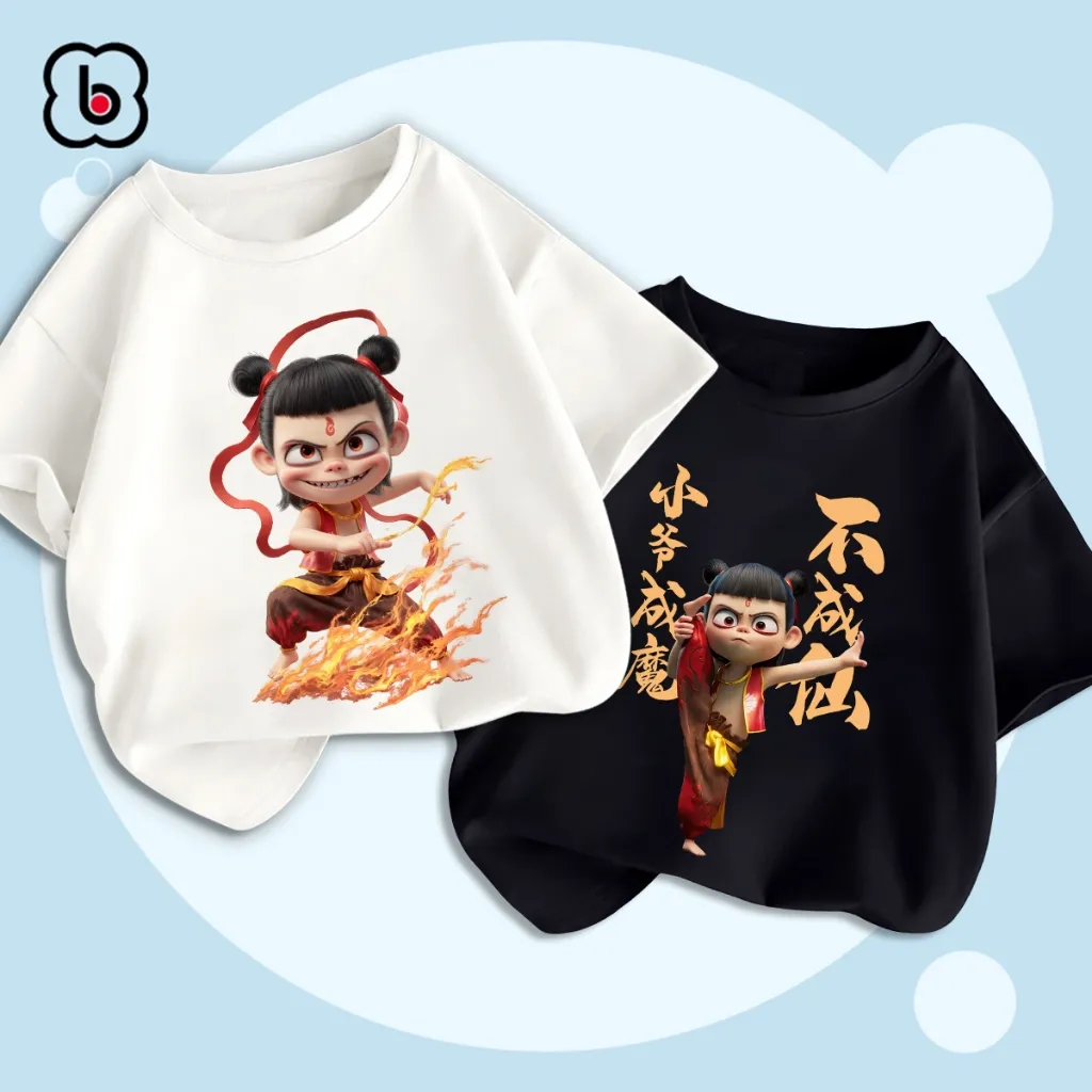 Ảnh Áo thun trẻ em BabyloveGO áo phông bé trai in hình Na Tra cho bé siêu Hot chất thun cotton thoáng mát 1