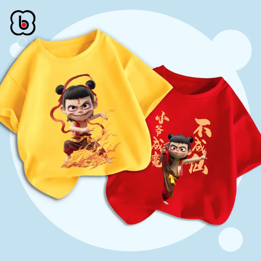 Ảnh Áo thun trẻ em BabyloveGO áo phông bé trai in hình Na Tra cho bé siêu Hot chất thun cotton thoáng mát 2