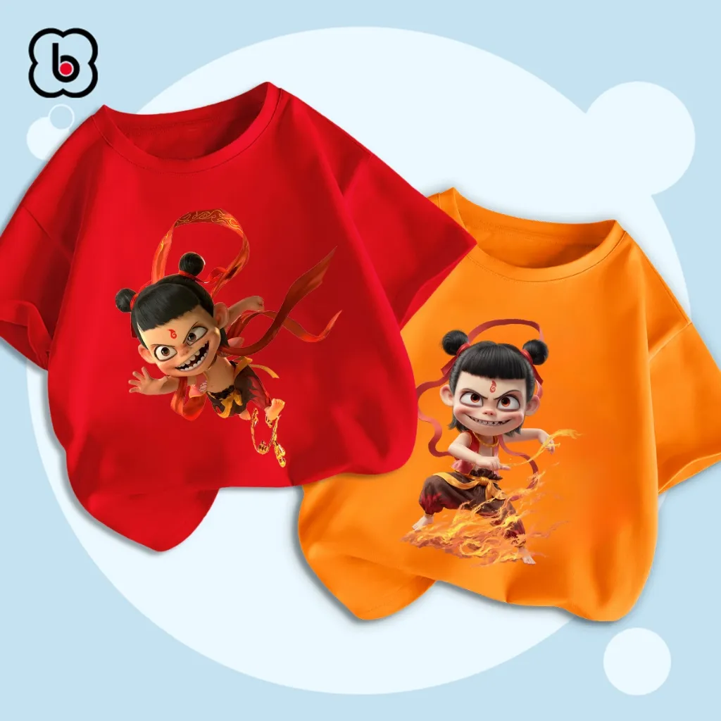 Ảnh Áo thun trẻ em BabyloveGO áo phông bé trai in hình Na Tra cho bé siêu Hot chất thun cotton thoáng mát 3