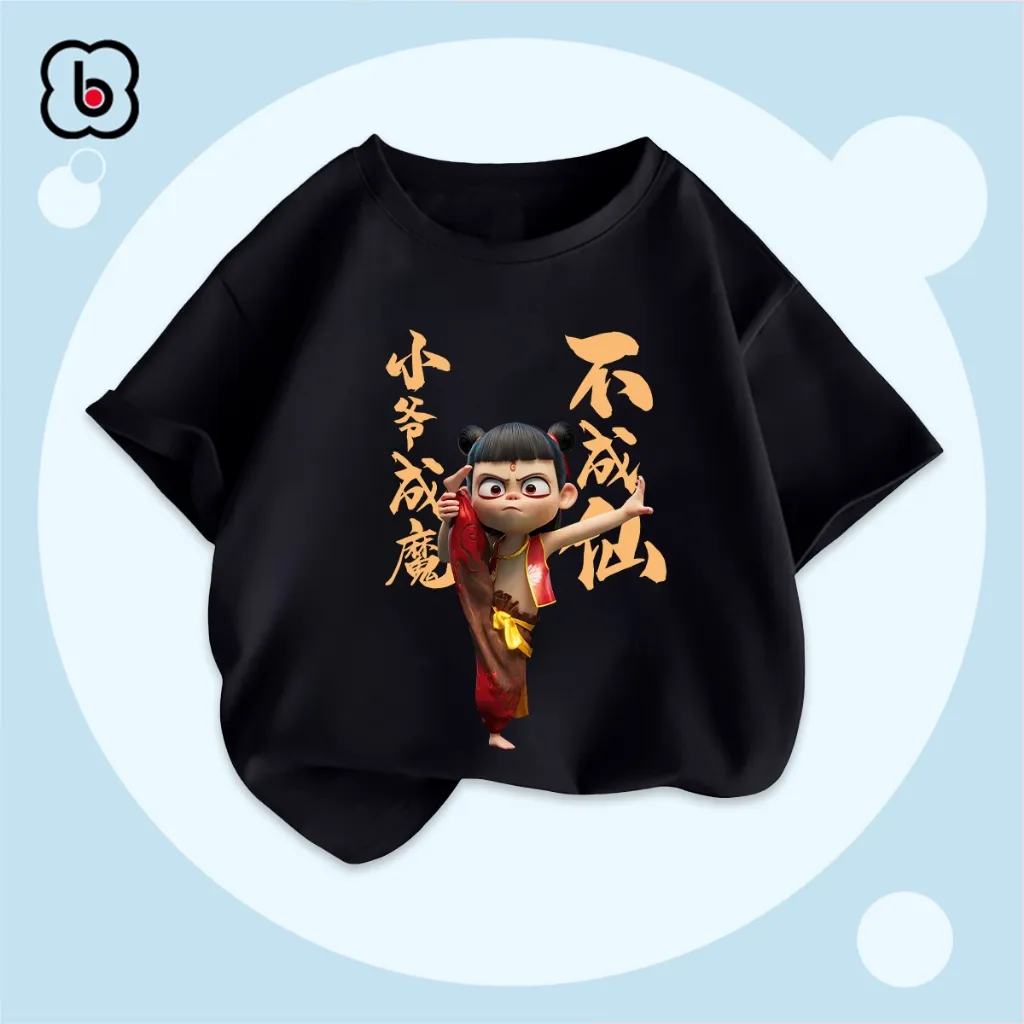 Ảnh Áo thun trẻ em BabyloveGO áo phông bé trai in hình Na Tra cho bé siêu Hot chất thun cotton thoáng mát 4