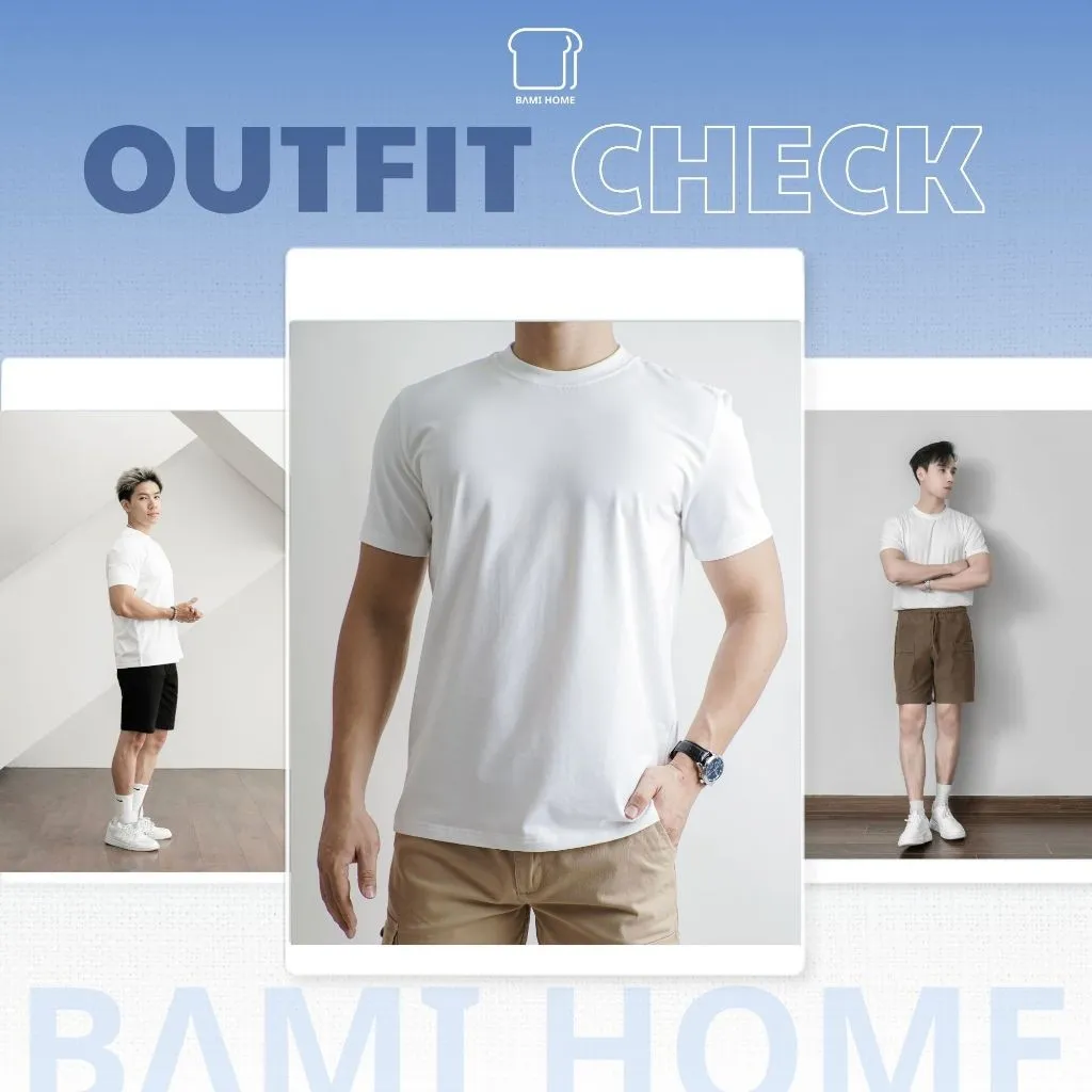Ảnh Áo thun trơn nam cao cấp BAMIHOME áo thun cổ tròn basic form vừa vặn, năng động thoải mái ATS01 3