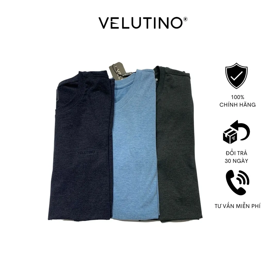 Ảnh Áo thun T-shirt nam ngắn tay không cổ Velutino 3