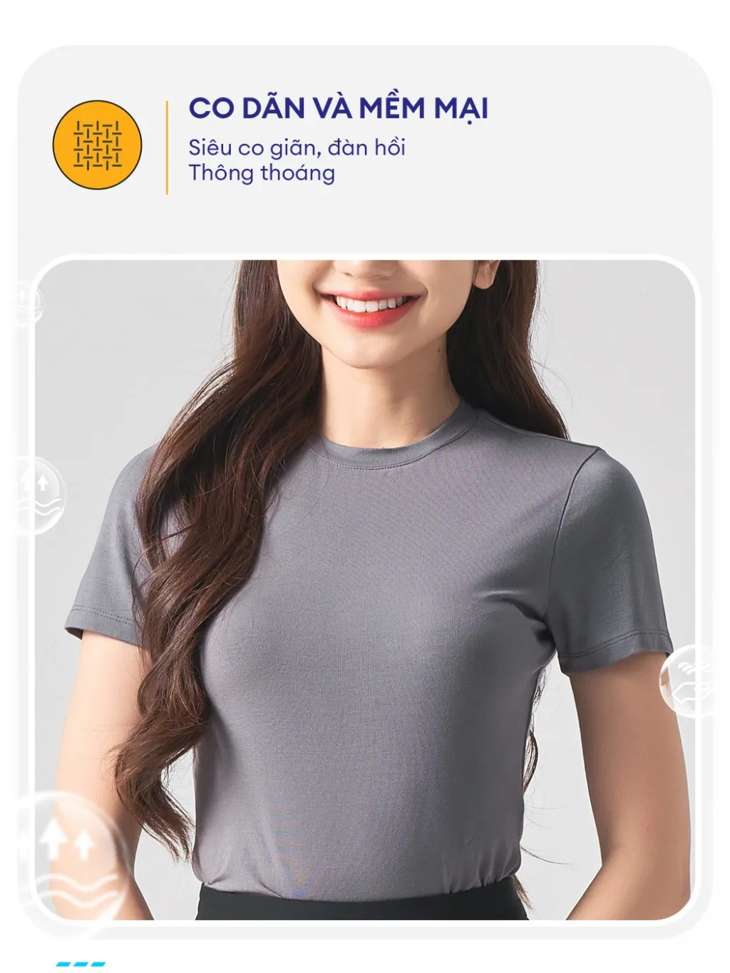 Ảnh Áo thun t-shirt Nữ YODY form slimfit, thun rib cotton mềm, thoáng mát WCTS25S189 (TSN7275) 4
