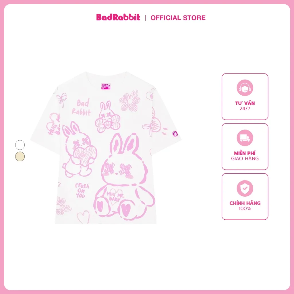 Ảnh Áo Thun Unisex ADORE RABBIT TEE - Local Brand Chính Hãng - BAD RABBIT CLUB 1