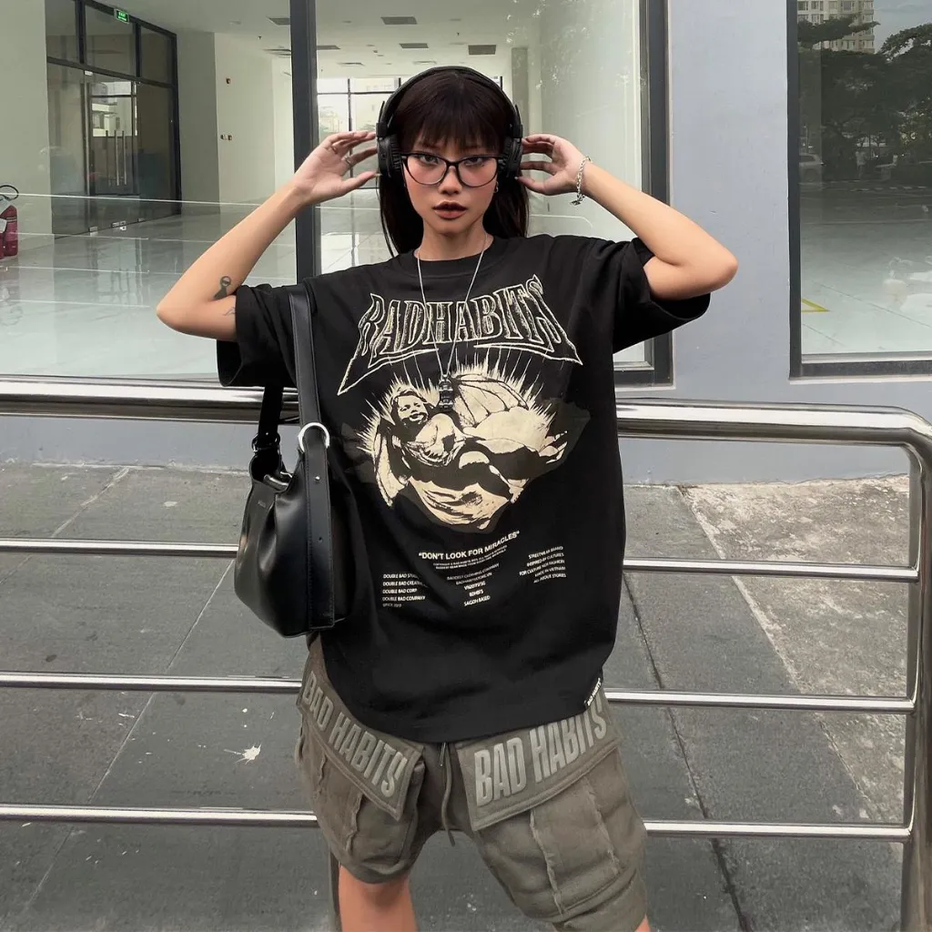 Ảnh Áo Thun Unisex Bad Habits - Fallen Angel Tee - Local Brand Chính Hãng 4