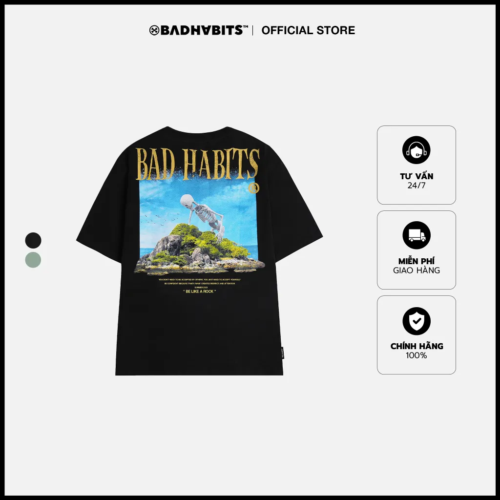Ảnh Áo Thun Unisex BAD HABITS - B-ROCK ISLAND TEE - Local Brand Chính Hãng 1