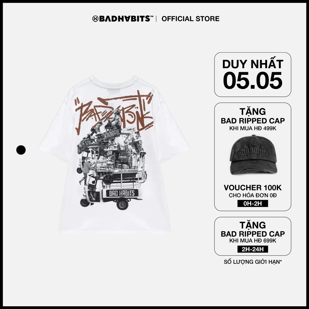 Ảnh Áo Thun Unisex Bad Habits Vietnamese 100% Cotton - Local Brand Chính Hãng 1