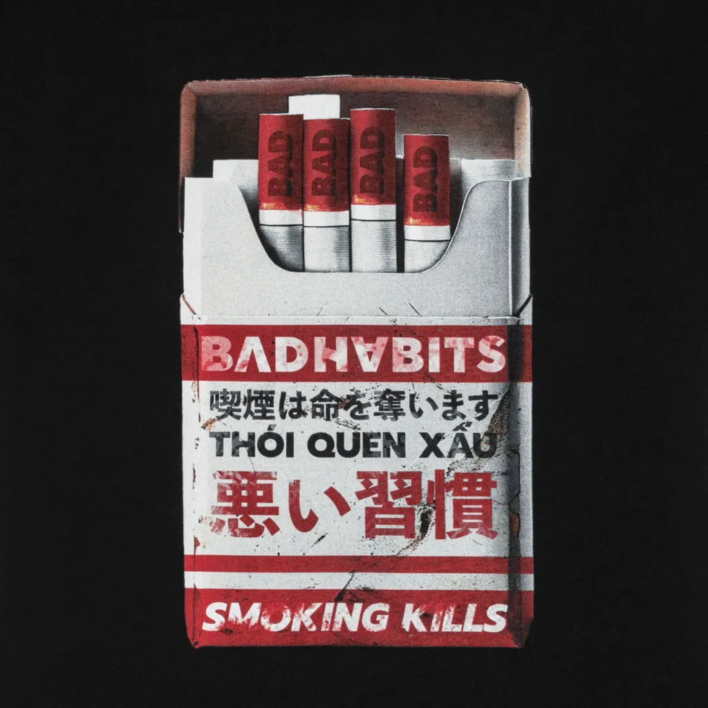 Ảnh Áo Thun Unisex Bad Habits- SHIGARETTO T-SHIRT - Local Brand Chính Hãng 3