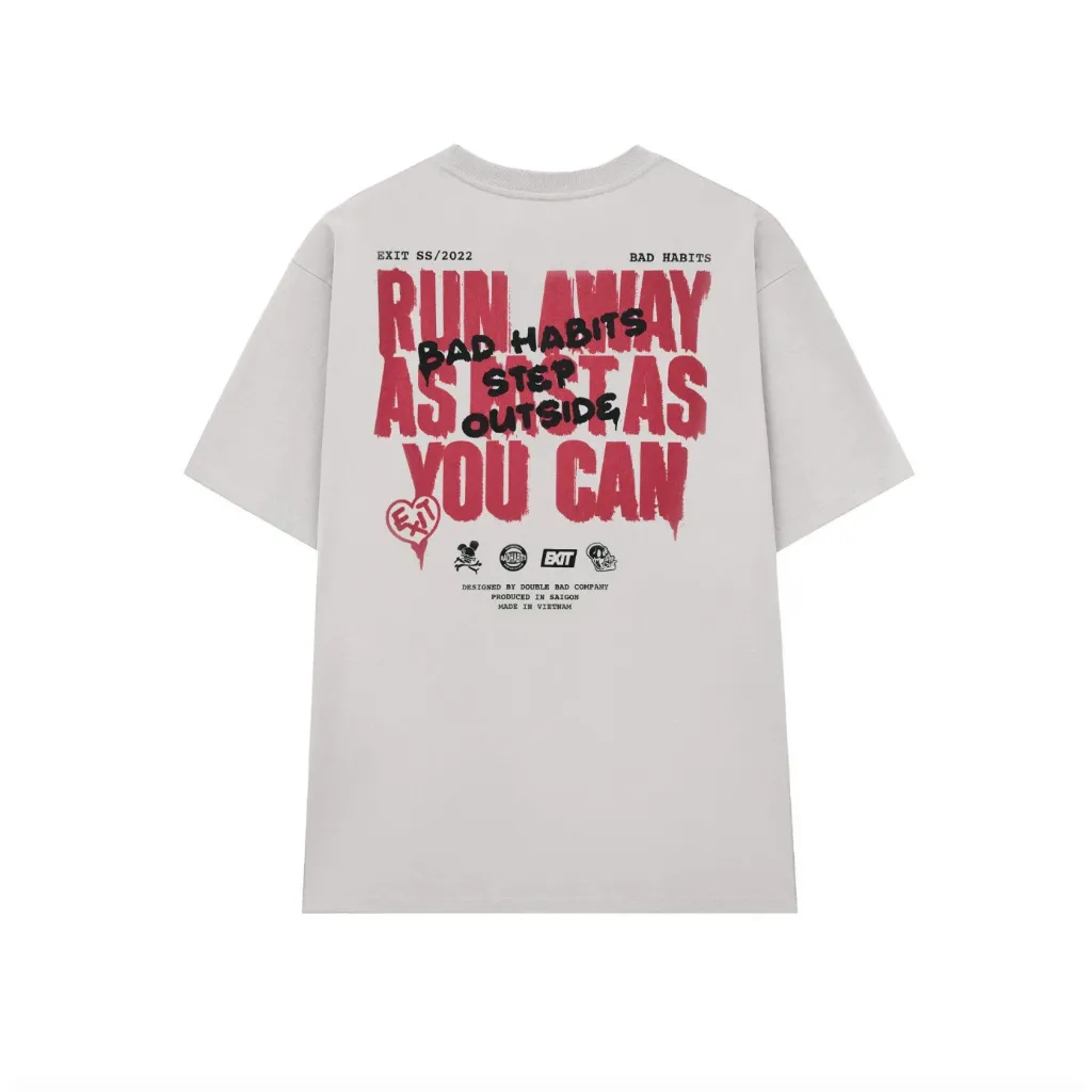 Ảnh Áo Thun Unisex BAD HABITS RUN TEE 100% Cotton - Local Brand Chính Hãng 3