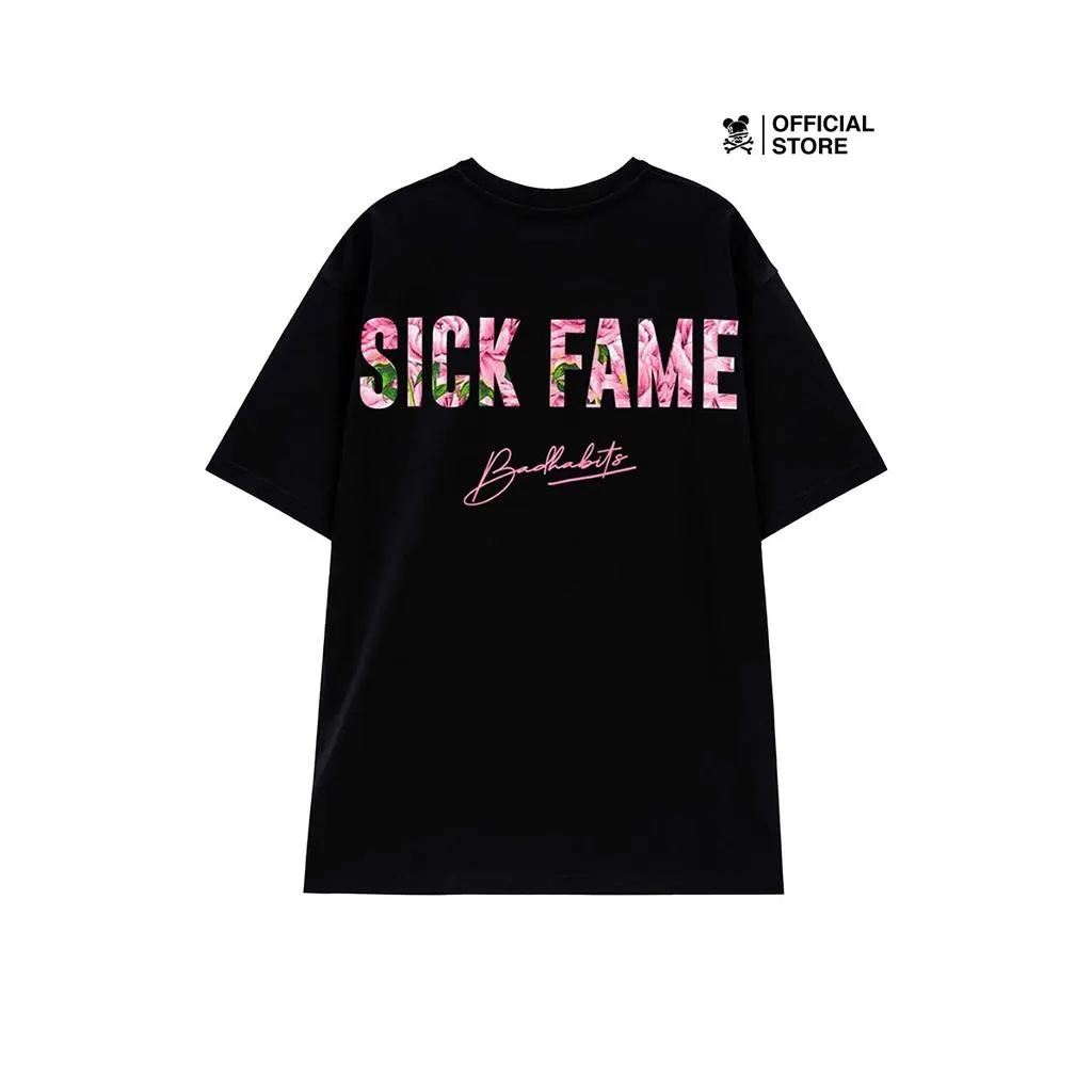 Ảnh Áo Thun Unisex Bad Habits Sick Fame Đen 100% Cotton - Local Brand Chính Hãng 3