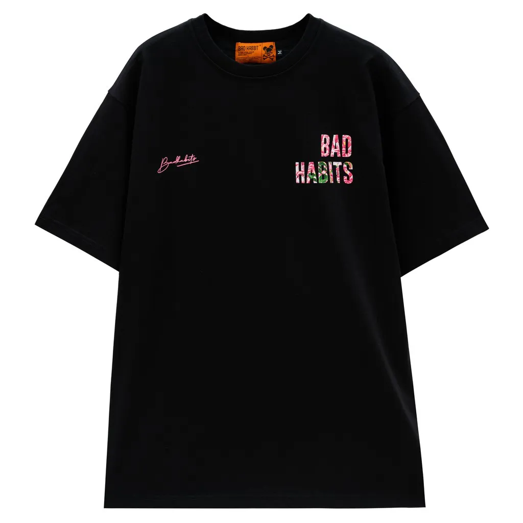 Ảnh Áo Thun Unisex Bad Habits Sick Fame Đen 100% Cotton - Local Brand Chính Hãng 4
