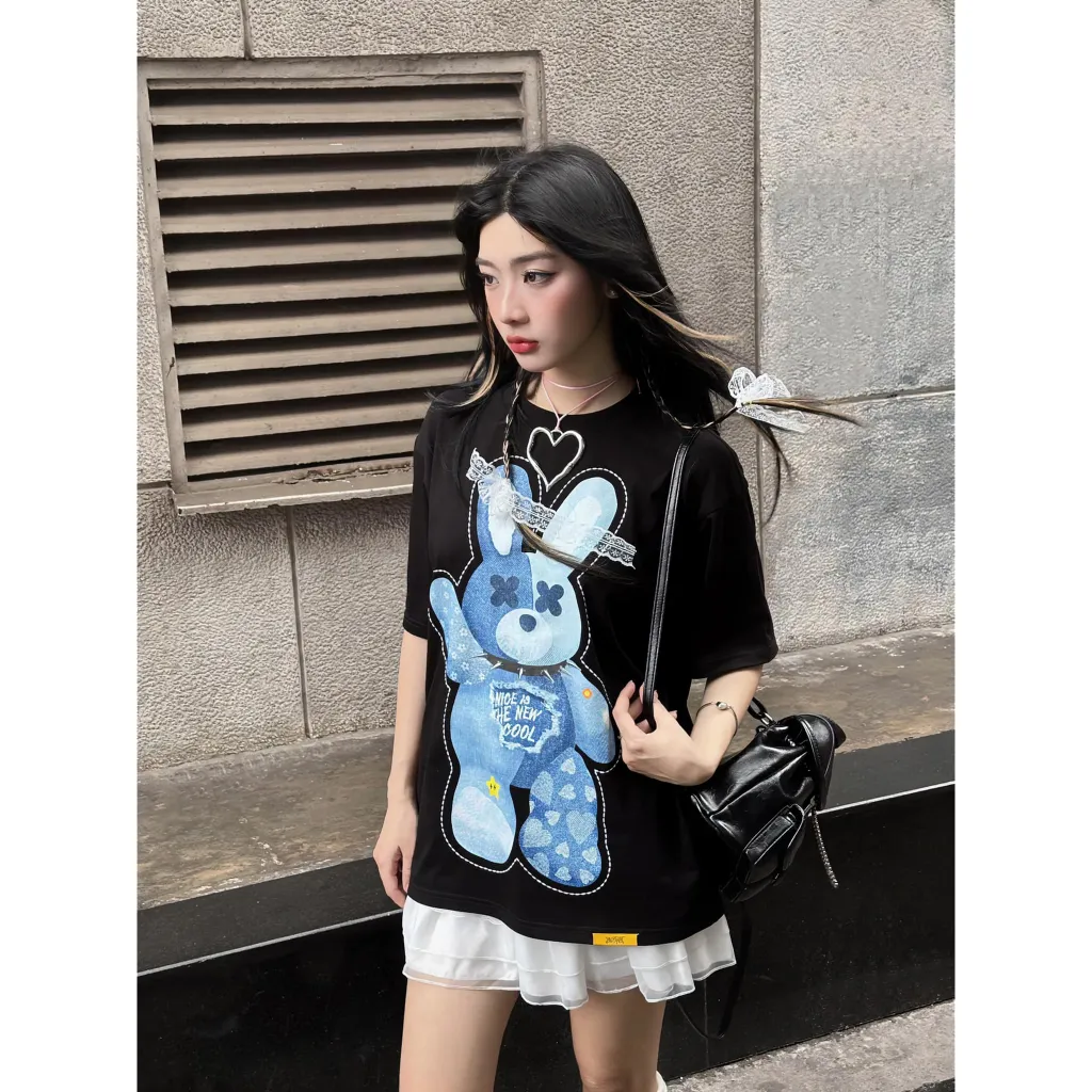 Ảnh Áo Thun Unisex Bad Rabbit JEAN RABBIT TEE 100% Cotton - Local Brand Chính Hãng 4