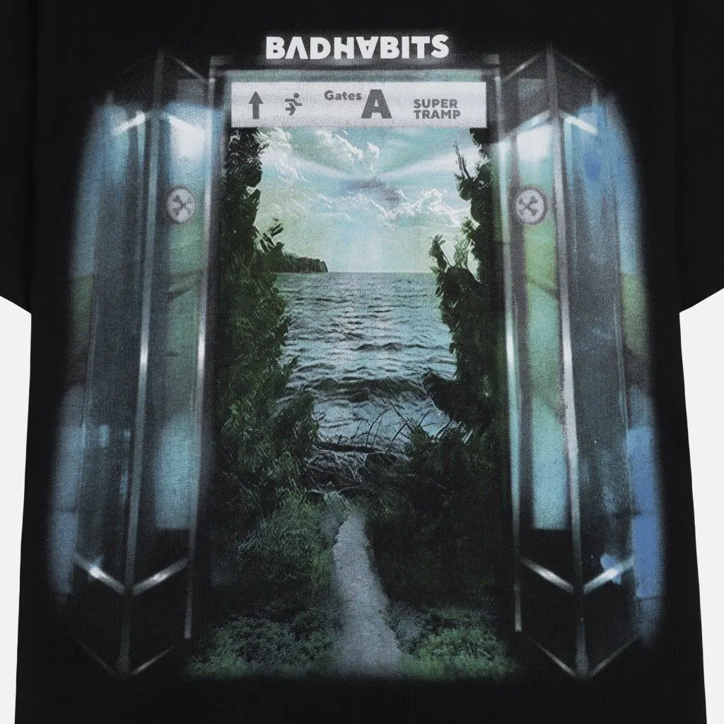 Ảnh ÁO THUN UNISEX -  BLACK S-WILD STATION TEE - BAD HABITS SUPERTRAMP COLLECTION 3