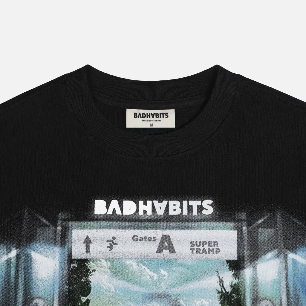 Ảnh ÁO THUN UNISEX -  BLACK S-WILD STATION TEE - BAD HABITS SUPERTRAMP COLLECTION 4