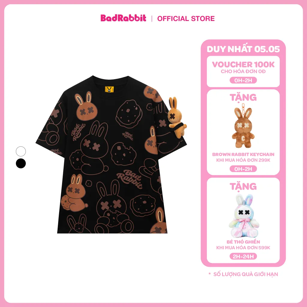Ảnh ÁO THUN UNISEX - COOKIE RABBIT TEE  - LOCAL BRAND CHÍNH HÃNG - BAD RABBIT CLUB 1