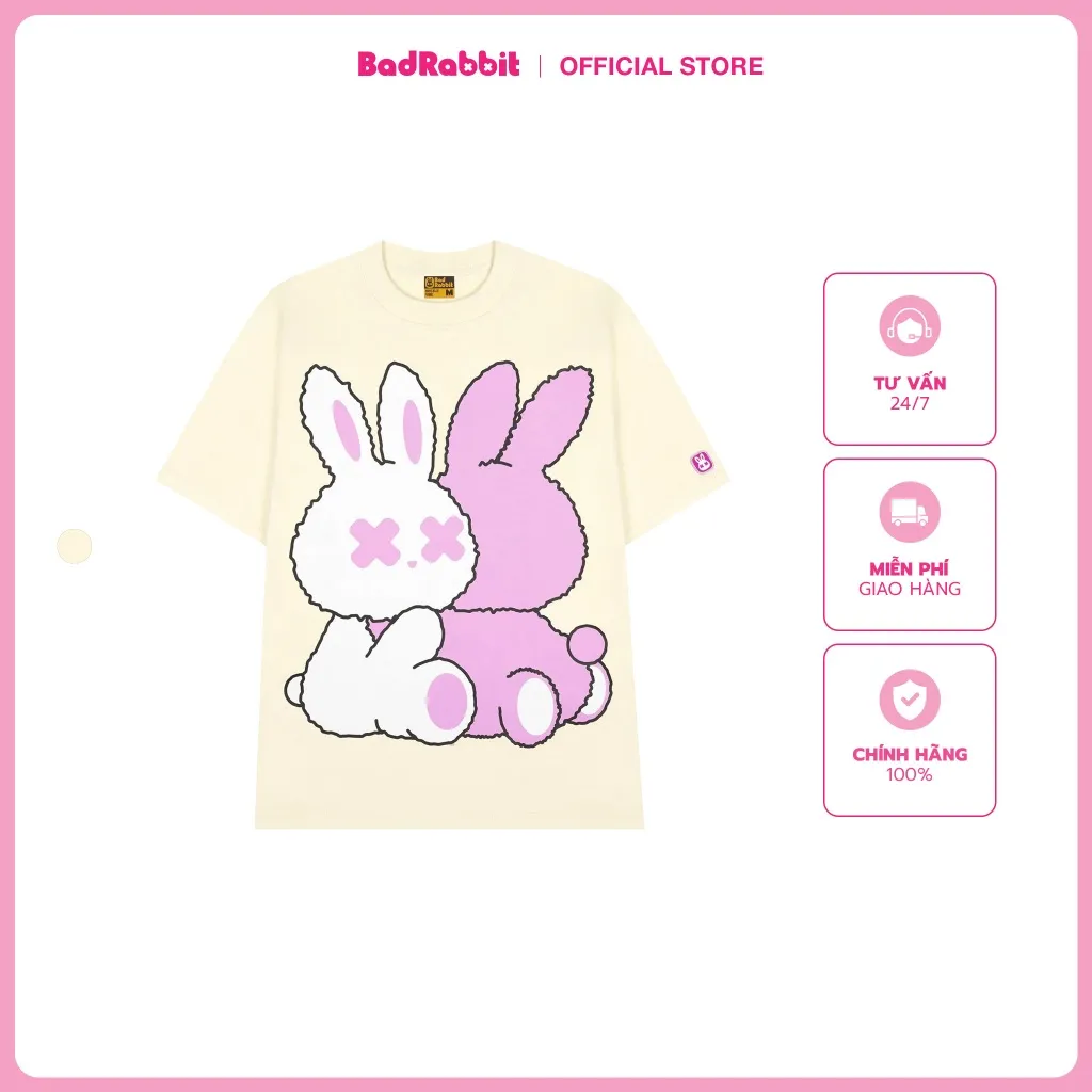 Ảnh ÁO THUN UNISEX - CUDDLE RABBIT TEE  - LOCAL BRAND CHÍNH HÃNG - BAD RABBIT CLUB 1