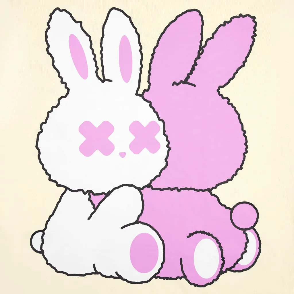 Ảnh ÁO THUN UNISEX - CUDDLE RABBIT TEE  - LOCAL BRAND CHÍNH HÃNG - BAD RABBIT CLUB 2