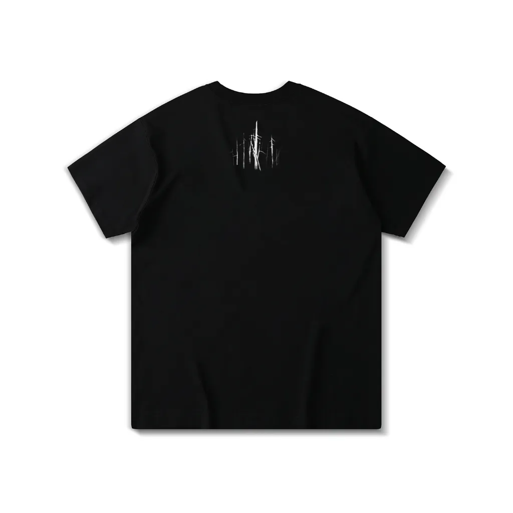 Ảnh Áo Thun Unisex DAPPERANDMORE Under Moon Form Rộng Oversize 100% Cotton 250gsm - Black 2