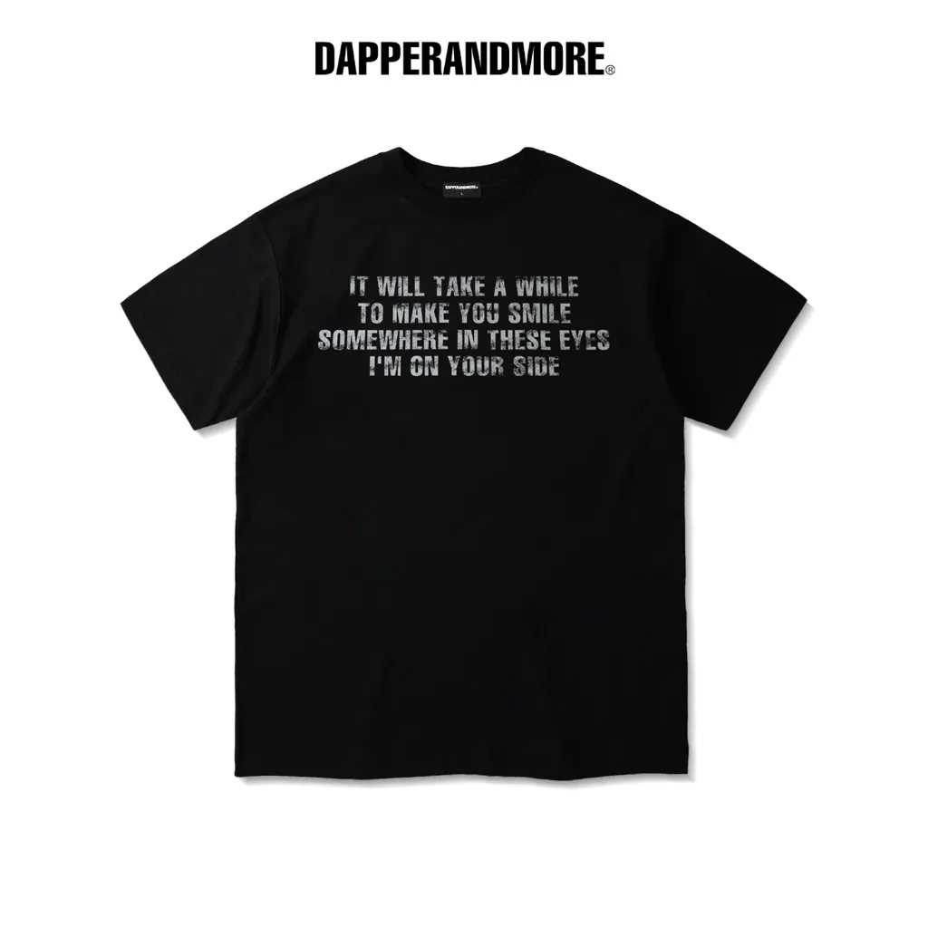 Ảnh Áo Thun Unisex DAPPERANDMORE Space Song Form Rộng Oversize 100% Cotton 250gsm - Black 1