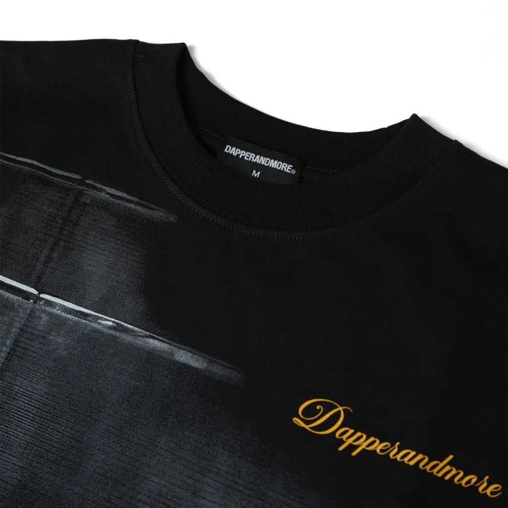 Ảnh Áo Thun Unisex DAPPERANDMORE Dylan T-Shirt Form Rộng Oversize 100% Cotton 250GSM - Black 2