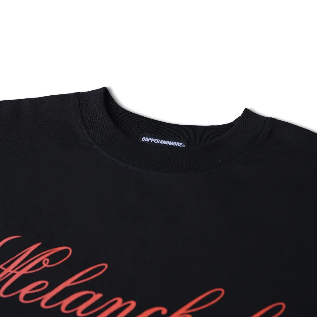 Ảnh Áo Thun Unisex DAPPERANDMORE Melancholy Form Rộng Oversize 100% Cotton 250GSM - Black 4