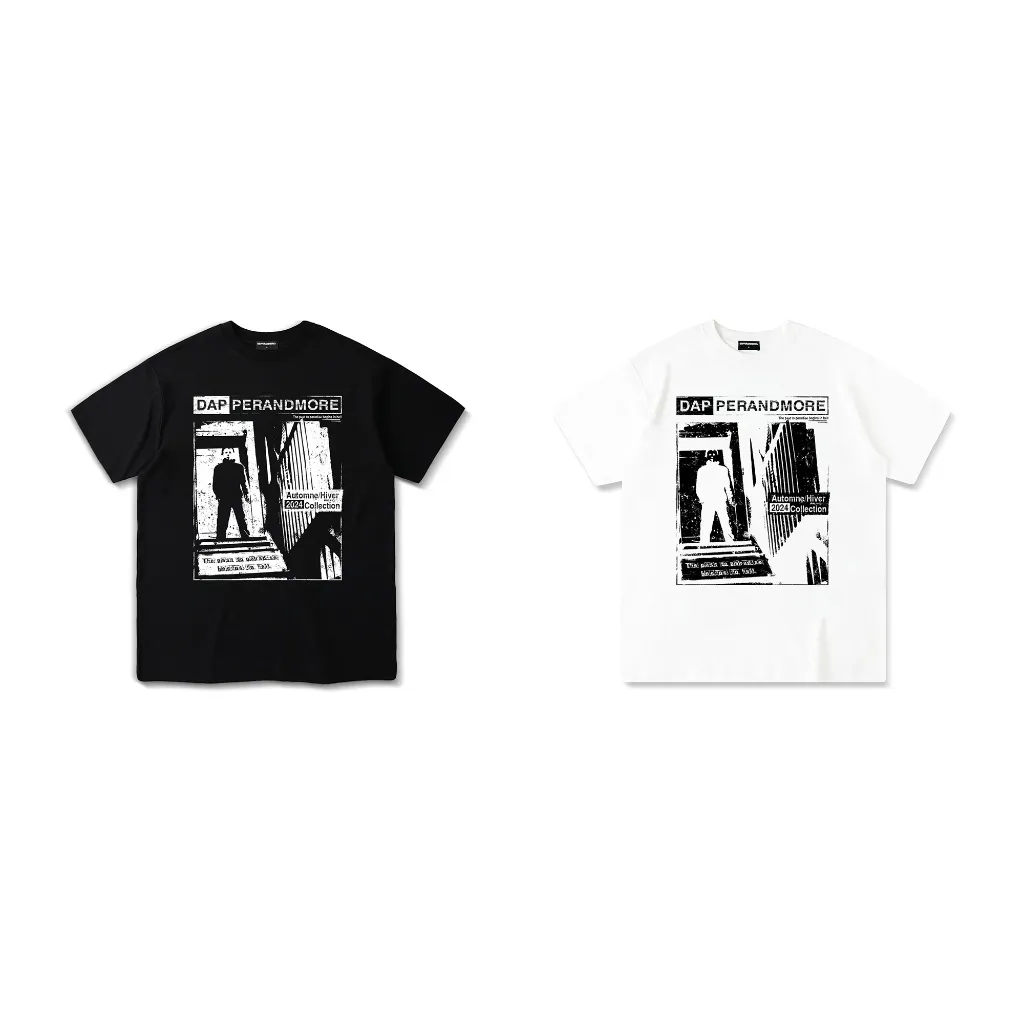 Ảnh Áo Thun Unisex DAPPERANDMORE Paradise Form Rộng Oversize 100% Cotton 250GSM - White 3