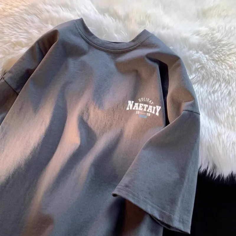 Ảnh Áo thun unisex in chữ NAETAIY NAD phông tay lỡ cực đẹp, form rộng chất cotton khô cao cấp, đi học, đi làm, du lịch 1
