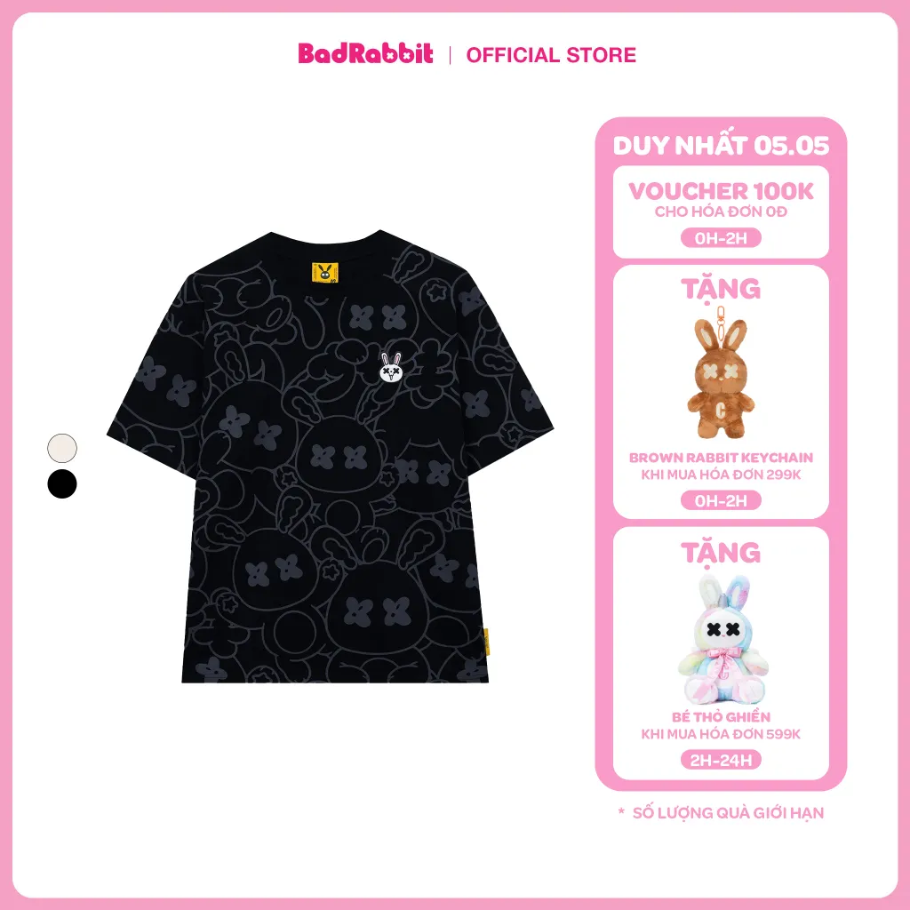 Ảnh ÁO THUN UNISEX - RABBIT FAMILY TEE  - LOCAL BRAND CHÍNH HÃNG - BAD RABBIT CLUB 1