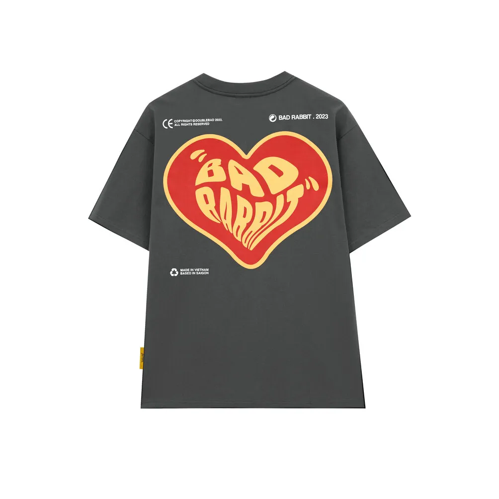 Ảnh ÁO THUN UNISEX - RABBIT HEART TEE  - LOCAL BRAND CHÍNH HÃNG - BAD RABBIT CLUB 2