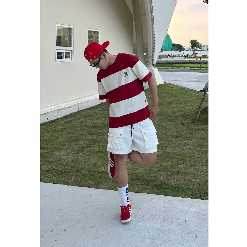 Ảnh Áo Thun Unisex SAIGONESE Phối Thân Hình Thêu Cappy Bara Form Rộng 4 Màu 2