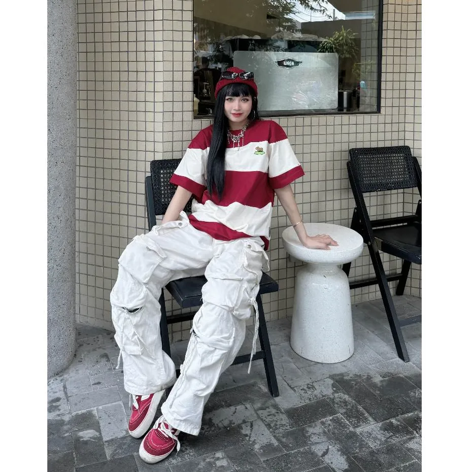 Ảnh Áo Thun Unisex SAIGONESE Phối Thân Hình Thêu Cappy Bara Form Rộng 4 Màu 3