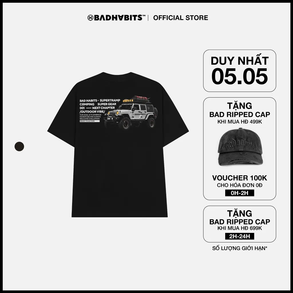 Ảnh ÁO THUN UNISEX - S-JEEP CAMP TEE - BAD HABITS SUPERTRAMP COLLECTION 1