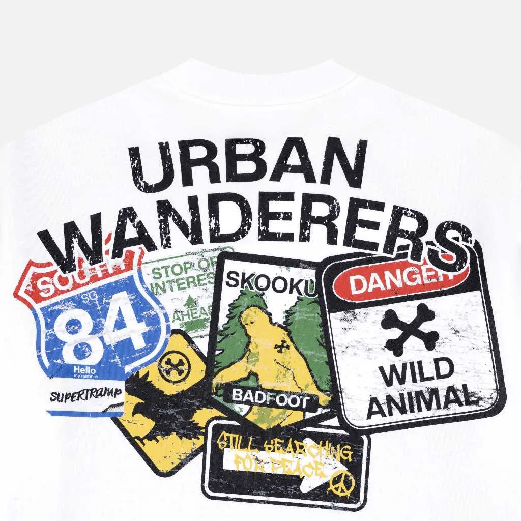 Ảnh ÁO THUN UNISEX -  S-URBANWANDERERS TEE WHITE - BAD HABITS SUPERTRAMP COLLECTION 4