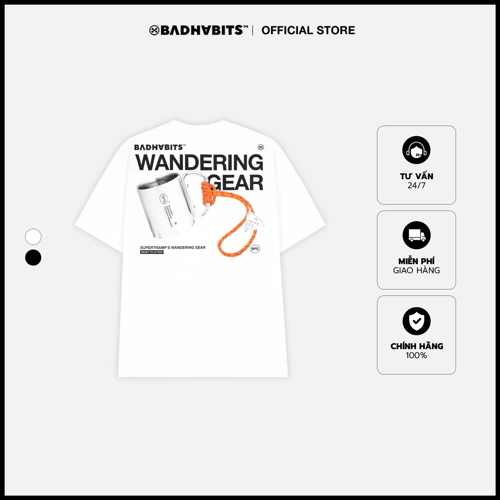 Ảnh ÁO THUN UNISEX - S-WANDERLUST GEAR TEE - BAD HABITS SUPERTRAMP COLLECTION 2