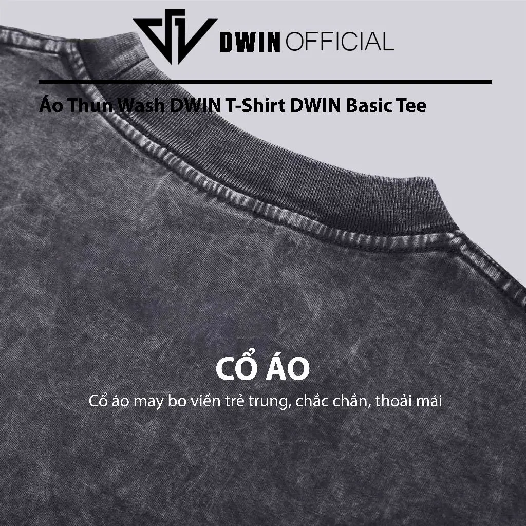 Ảnh Áo thun WASH nam nữ DWIN basic tee tay lỡ phông cotton unisex oversize form rộng local brand tshirt 3