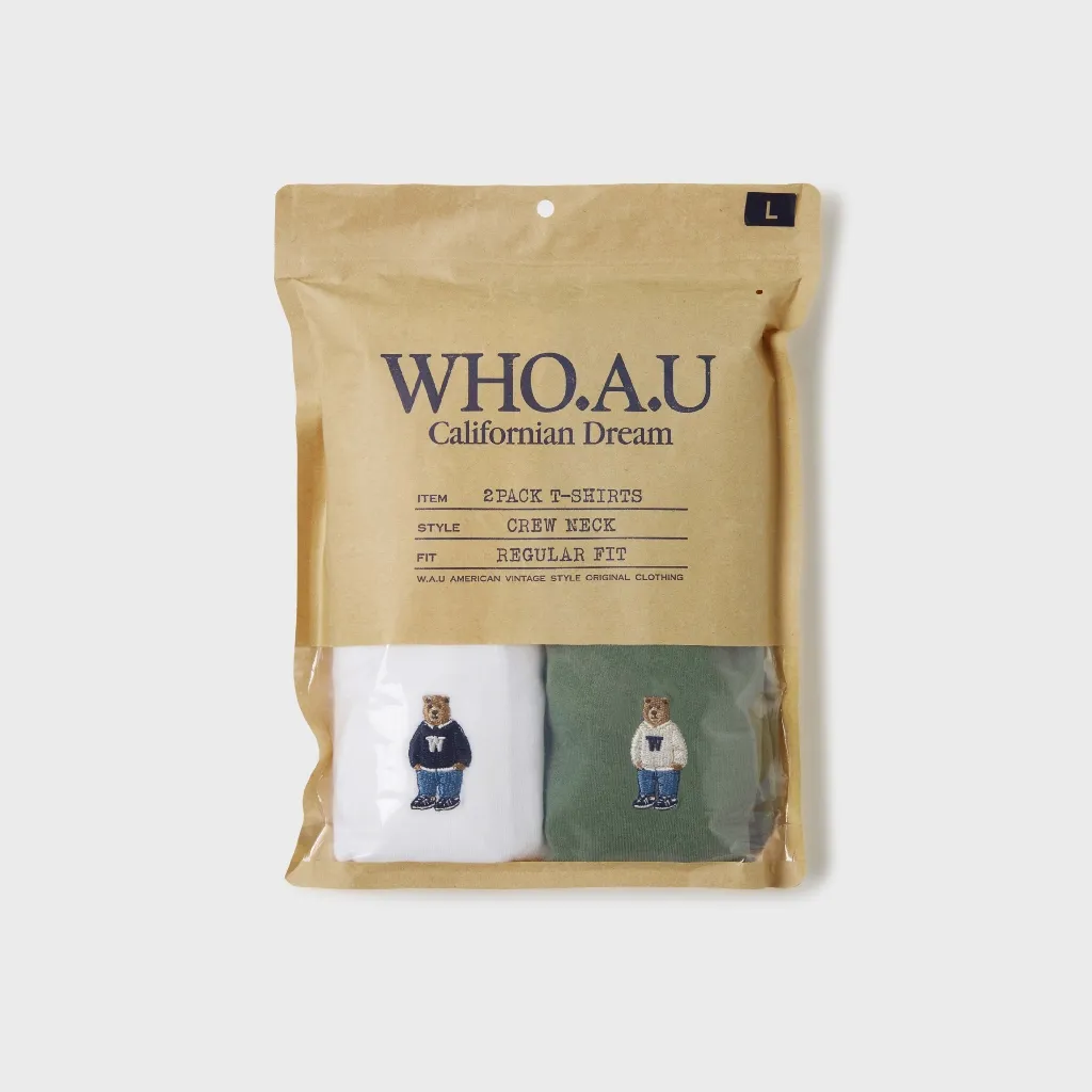 Ảnh Áo Thun WHO.A.U 2PACK Steve Solid T-shirt[B]_WHRAF2351U 3