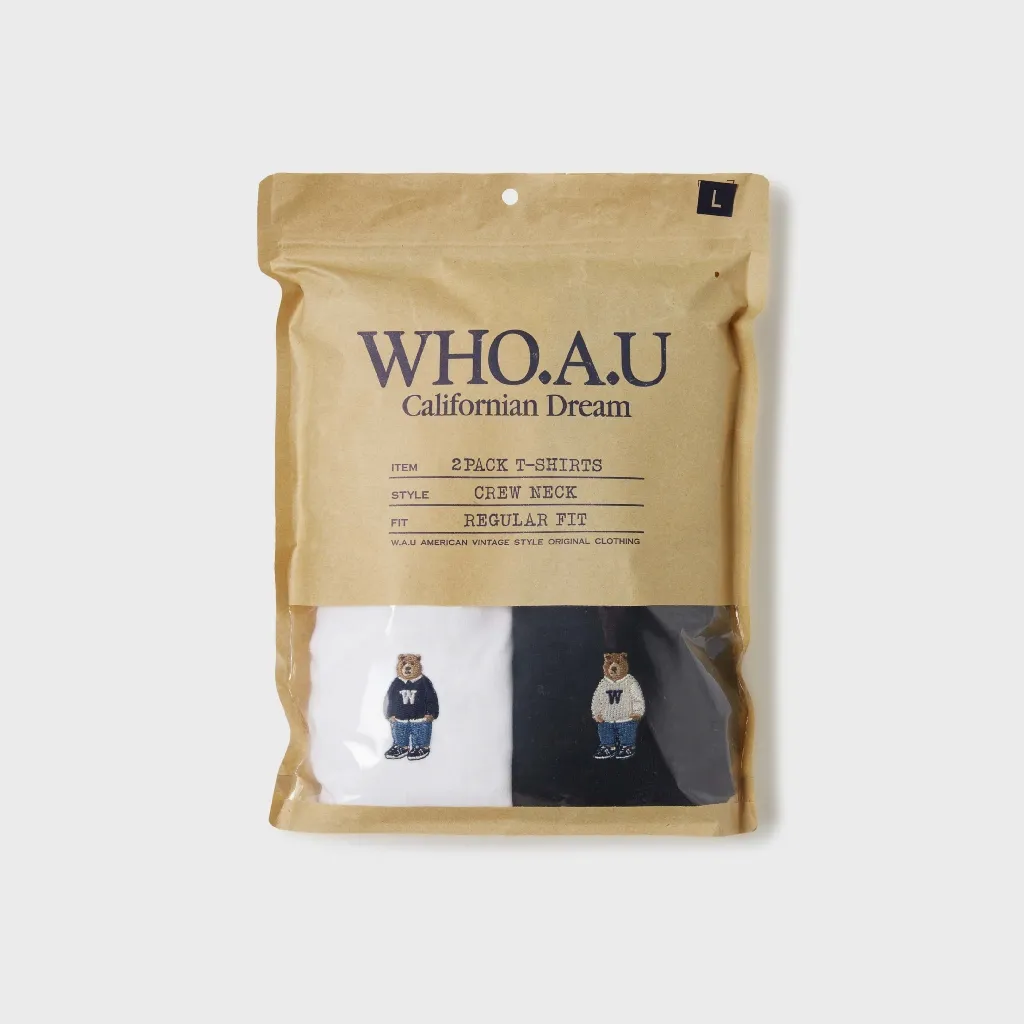 Ảnh Áo Thun WHO.A.U 2PACK Steve Solid T-shirt[B]_WHRAF2351U 4